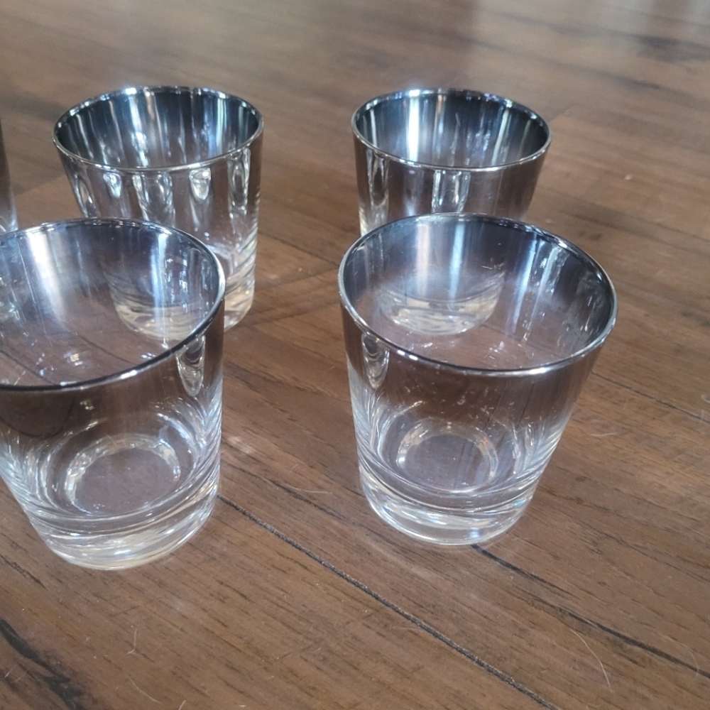Vitreon Queens Luster Mercury Fade Old Fashion Glasses‎ Set of 6 - Picture 3 of 3
